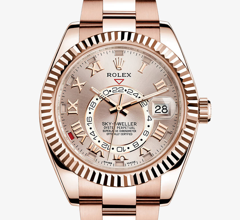 Rolex SkyDweller All Rose Gold Watch 3269350004 Champagne