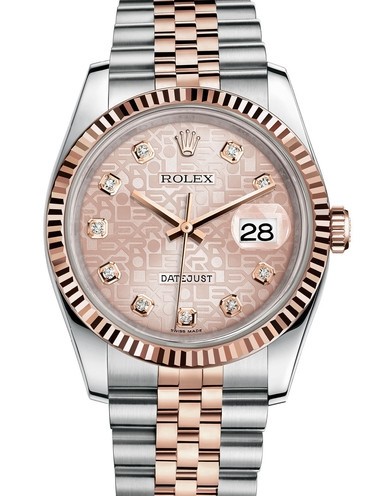 Rolex Datejust 36 Rose Gold Watch 116231-0058 Jubilee Champagne