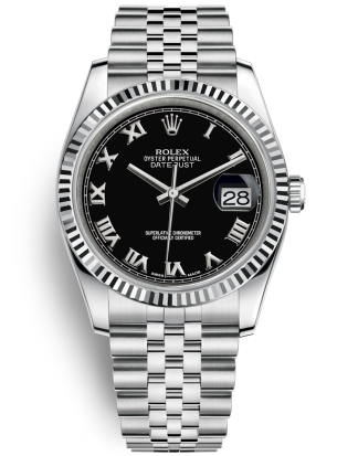 Rolex Datejust 36 Watch 116234-0086 Jubilee Black Dial
