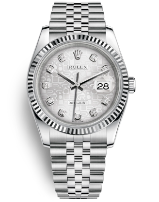 Rolex Datejust 36 Watch 116234-0087 Jubilee Silver