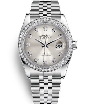 Rolex Datejust 36 Watch 116244-0001 Jubilee Silver Dial