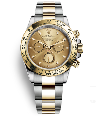 Rolex Daytona Two Tone Gold Watch 116523-78593 Gold Dial