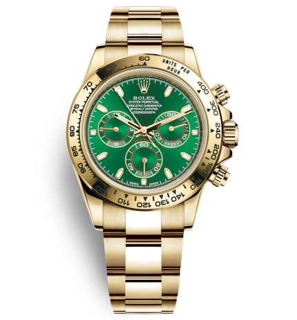 Rolex Daytona All Gold Watch 116508-0013 Green Dial