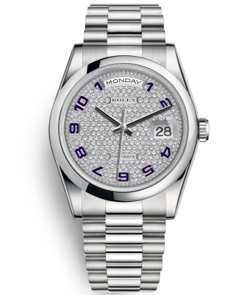 Rolex Day-Date Watch 118206-0085 Presidential Diamonds-Paved Dial