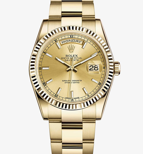Rolex Day-Date Gold Watch 118238-0110 Gold Dial