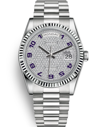 Rolex Day-Date Watch 118239-0144 Presidential Diamonds-Paved Dial