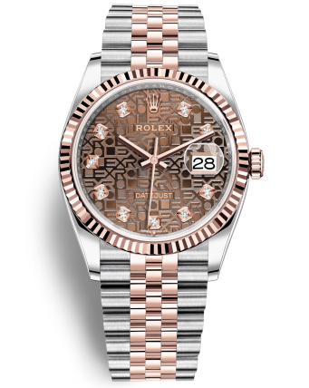 Rolex Datejust 36 Rose Gold Watch 126231-0025 Jubilee Chocolate