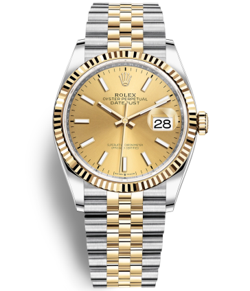 Rolex Datejust 36 Two Tone Gold Watch 126233-0015 Jubilee