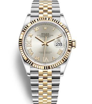 Rolex Datejust 36 Two Tone Gold Watch 126233-0031 Jubilee Silver