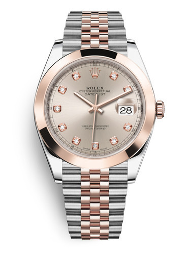 Rolex Datejust II Two-Tone Rose Gold Watch 126301-0008 Champagne