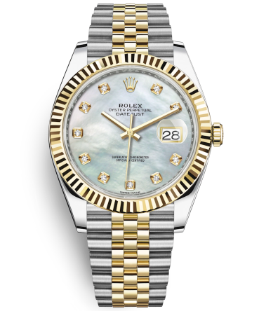 Rolex Datejust II Two-Tone Gold Watch 126333-0018 Jubilee MOP