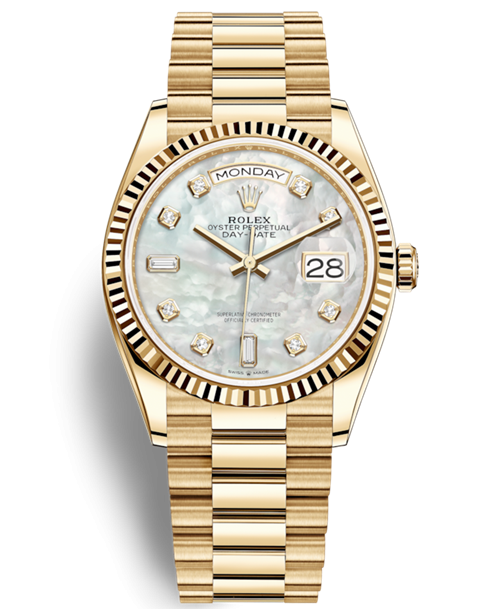 Rolex Day-Date Yellow Gold Watch 128238-0011 Presidential MOP