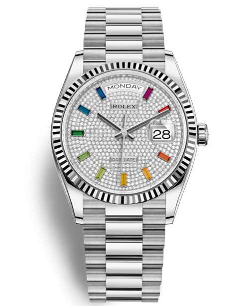 Rolex Day-Date Watch 28239-0019 Presidential Diamonds-Paved