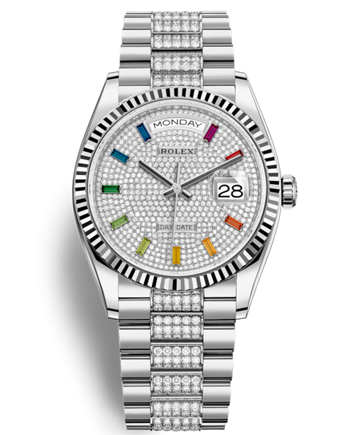 Rolex Day-Date Watch 128239-0027 Presidential Diamonds-Paved