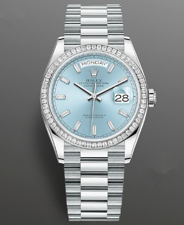 Rolex Day-Date Watch 128396tbr-0003 Presidential Ice Blue