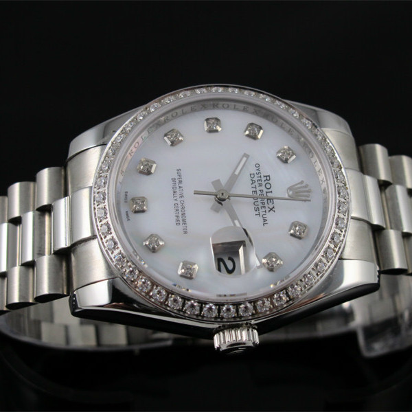 Rolex Datejust 36 Watch Presidential Bracelet MOP Dial