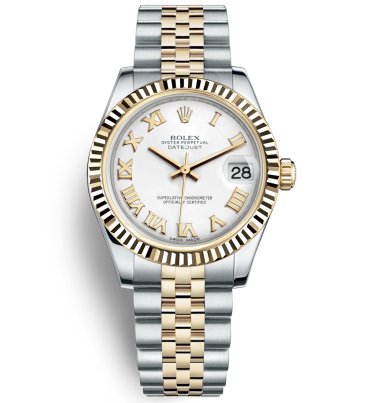 Rolex Lady-Datejust Two Tone Gold Watch 178273-0073 White