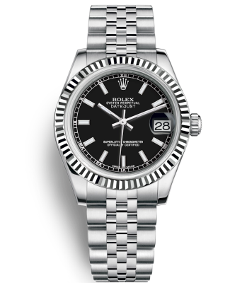 Rolex Lady-Datejust Watch 178274-0004 Black Dial