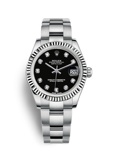 Rolex Lady-Datejust Watch 178274-0058 Black Dial