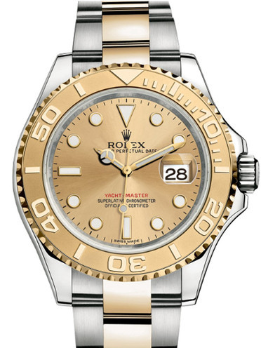 Rolex Yacht-Master Two Tone Gold Watch 16623-0009 Gold Dial