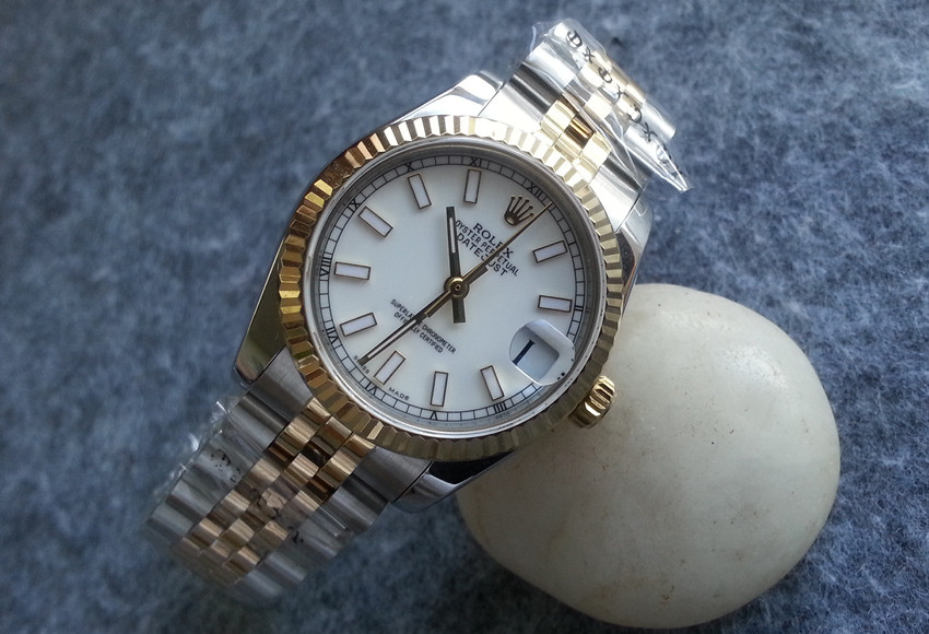 Rolex Lady-Datejust Two Tone Gold Watch 178273 White Dial