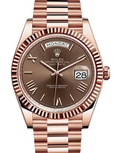 Rolex Day-Date II Rose Gold Watch 228235-0002 Presidential Chocolate