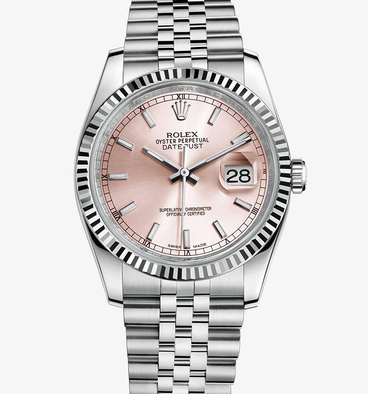 Rolex Datejust 36 Watch 116234-0108 Jubilee Pink Dial