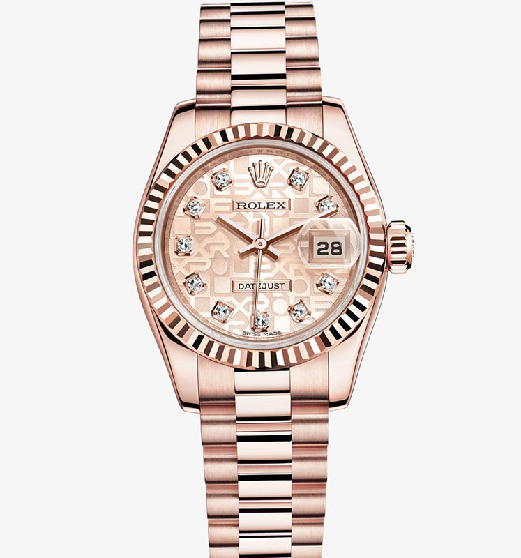 Rolex Lady-Datejust All Rose Gold Watch 179175F-0003