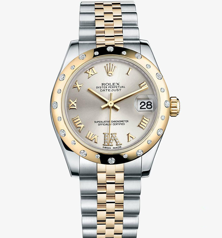 Rolex Lady-Datejust Two Tone Gold Watch 178343-0012 Silver