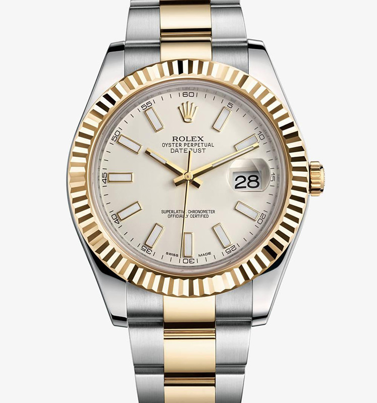 Rolex Datejust II Two-Tone Gold Watch 116333-0005 Cream-Coloured