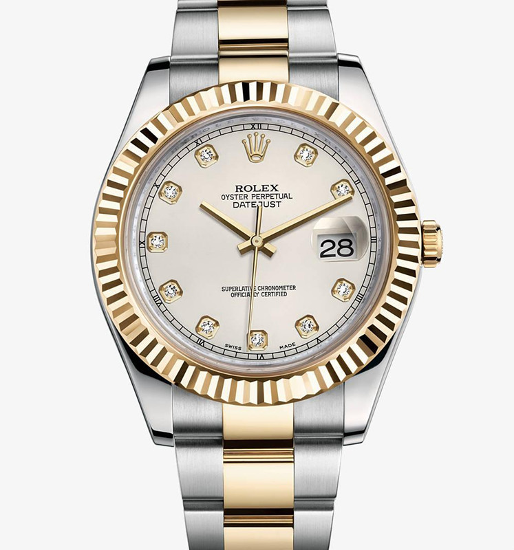 Rolex Datejust II Two-Tone Gold Watch 116333-0008 Cream-Coloured