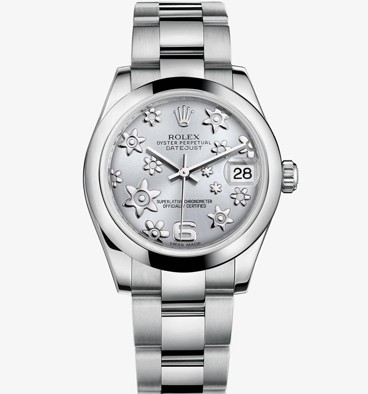 Rolex Lady-Datejust Watch 178240-0040 Gray Flowers Bugling