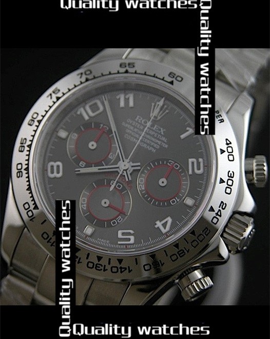 Rolex Daytona Stainless Steel Watch Dark Gray Dial
