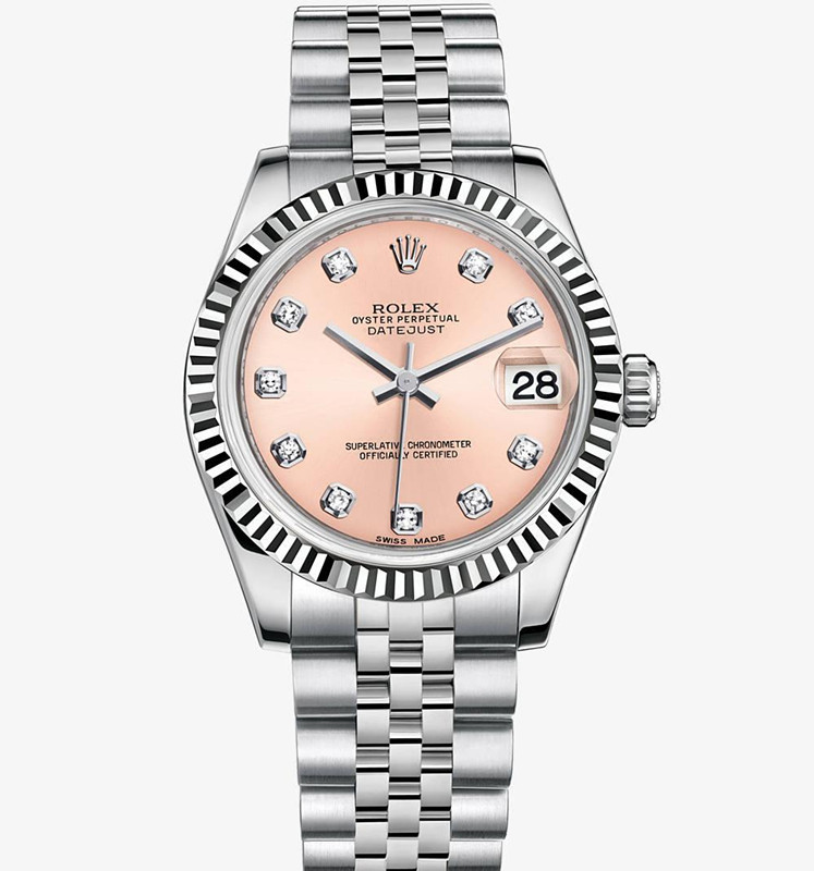 Rolex Lady-Datejust Watch 178274-0022 Pink Orange Dial
