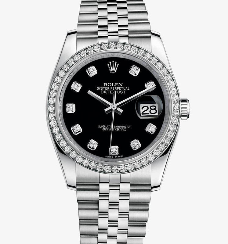 Rolex Datejust 36 Watch 116244-0014 Jubilee Black Dial