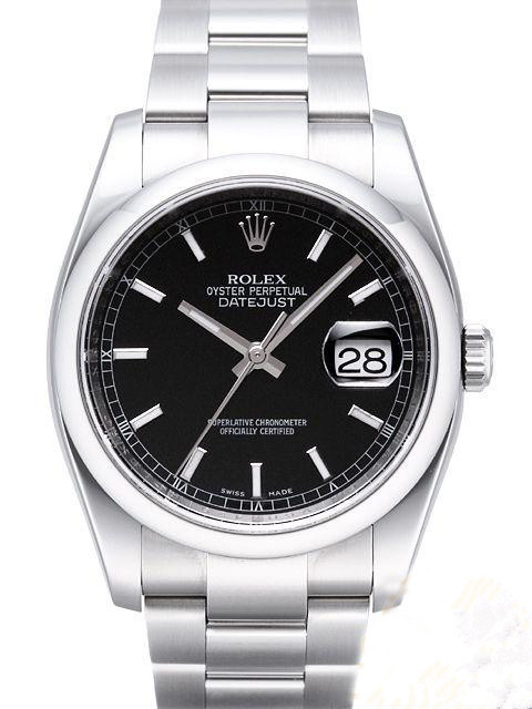 Rolex Datejust 36 Watch 116200-0059 Black Dial
