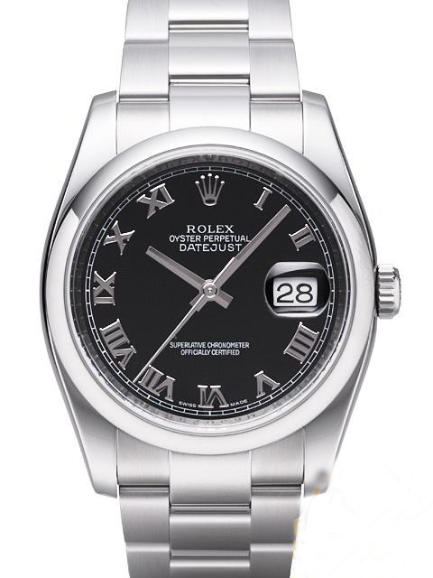 Rolex Datejust 36 Watch 116200-0061 Black Dial