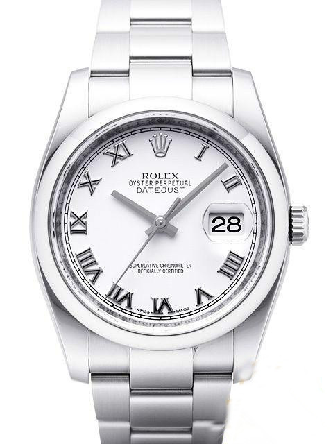 Rolex Datejust 36 Watch 116200-0055 White Dial