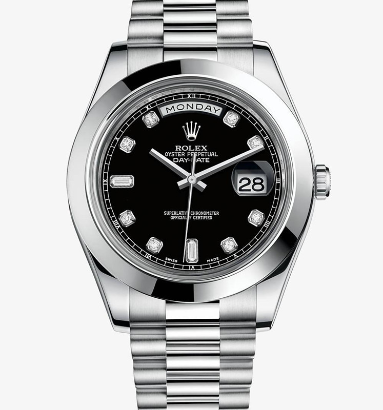 Rolex Day-Date II Watch 218206-0020 Presidential Black Dial