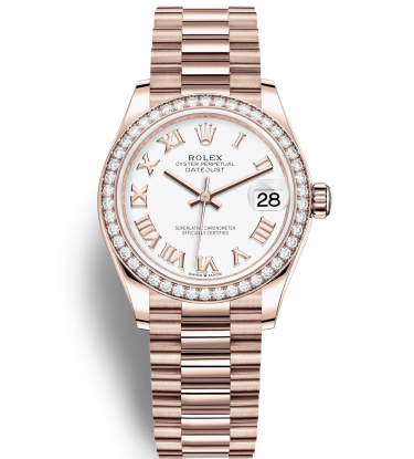 Rolex Lady-Datejust All Rose Gold Watch 278285RBR-0008 White