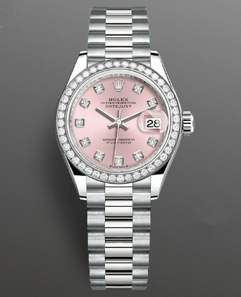 Rolex Lady-Datejust Watch 279139rbr-0005 Presidential Pink Dial