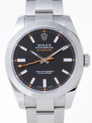 Rolex Milgauss Watch 116400-0001 Black Dial