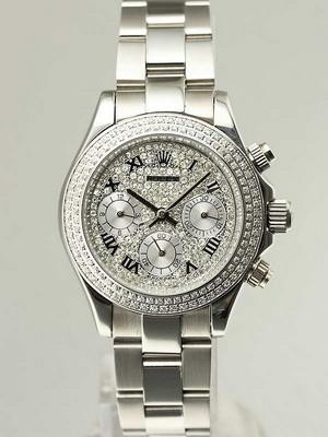 Rolex Daytona Watch Double Diamonds Bezel Diamonds Paved