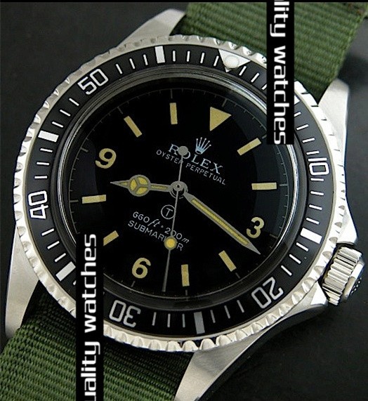 Rolex Submariner Vintage Watch Green Nylon Automatic