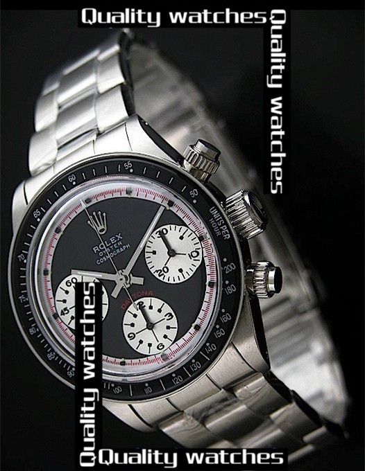 Rolex Daytona Paul Newman Vintage Watch White Subdials Black Dial