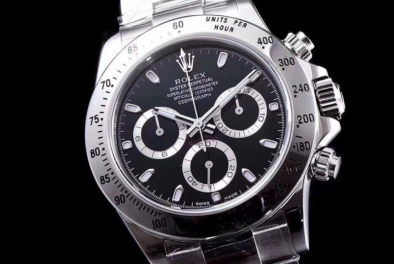 Rolex Daytona Cal.4130 Watch Black Dial 40mm (Super Model) 