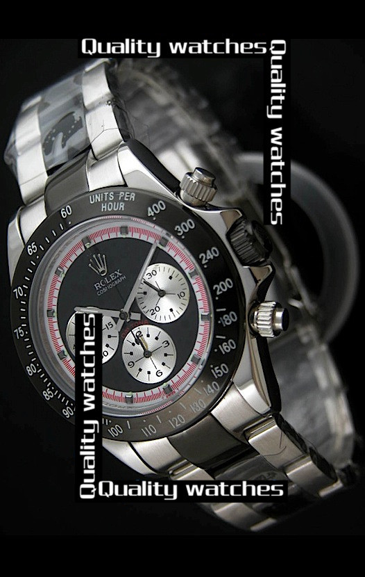Rolex Daytona Paul Newman Vintage Watch Silver Subdials Black Dial