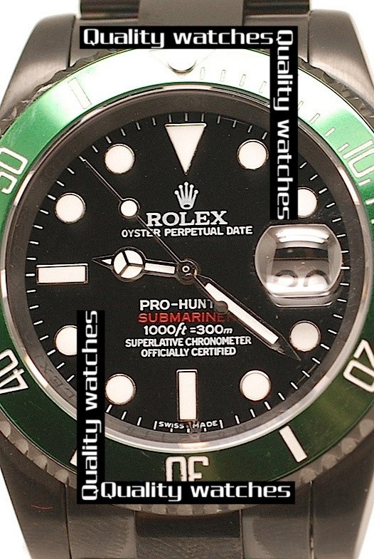 Rolex Submariner Pro-Hunter Watch PVD Coating Black