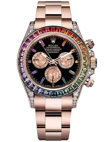 Rolex Daytona Rainbow Diamonds Watch 116595Rbow-0001 Black Dial