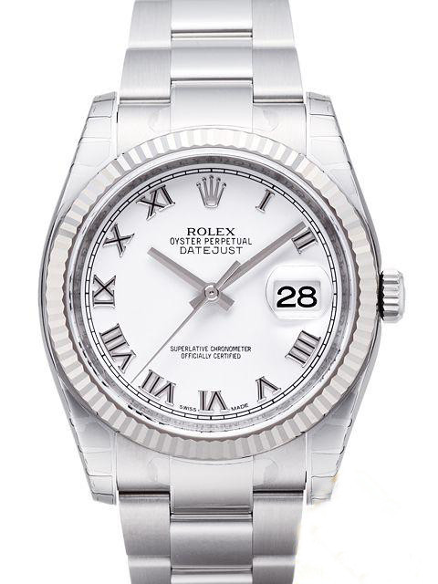 Rolex Datejust 36 Watch 116234-0090 White Dial
